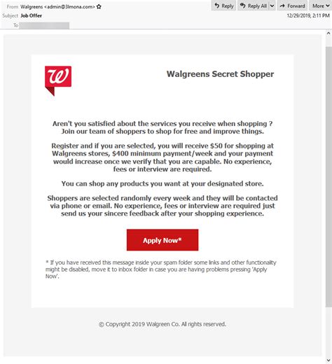 walgreens secret shopper scam.